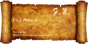 Foj Maura névjegykártya